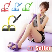 4-Tube Foot Pedal Pull Rope Resistance Band Home Fitness Yoga Gym Sit-up Trainer