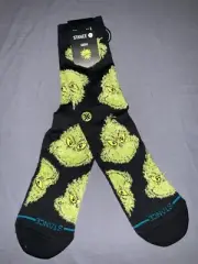 Stance Mean One The Grinch Crew Socks Adult Large 9-13 Christmas Holiday