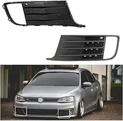 1/2Pcs Car Front Bumper Fog Light Lamp Grill Cover Compatible For VW Jetta MK6 GLI 2012-2014 5C6853665C 5C6853666C(Right)