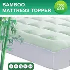 Breathable Mattress Protector Topper Bamboo Fabric Single Double Queen King KS