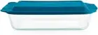 Pyrex Deep Glass Baking Dish with Plastic Lid, 9 x 13 Inch Size