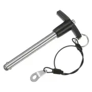 T Handle Lock Pins, 10mm Dia. 80mm Usage Length Push-Button Ball Locking Pin