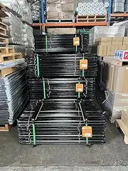 10x 1350mm Star Picket Post, Steel, Fence Post, Gardening, Farming, Construction, 10 Posts per Bundle - 1350mm Black Posts