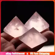 Natural Rose Quartz Crystal Pyramid Chakra Orgonite Energy Stone Tower Healing