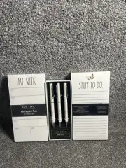 Rae Dunn “Write, Create, Edit” 3 Pen Set w/ My Goals, Weekly Checklist Notepads