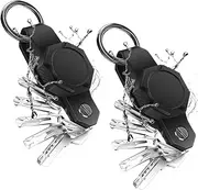 Waterproof Key Organizer Keychain Compatible with Airtag - Compact Silicone Smart Key Holder Case