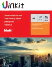 A4 Hot Laminating Pouches 250 Micron 125x2 Clean and Clear Uinkit