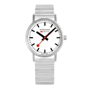 Mondaine Official Classic 36mm Silver Stainless Steel Watch A660.30314 A660.30314.16SBJ