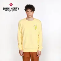 在飛比找momo購物網優惠-【JOHN HENRY】雙面印圖大學T-黃