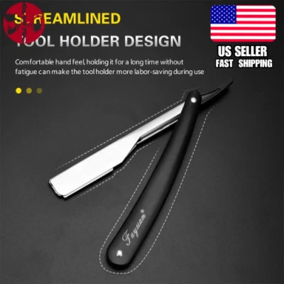 Stainless Steel Barber Razor Shaver - Folding Straight Edge Cutter