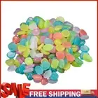 100Pcs Reusable Glow In The Dark Pebbles for Outdoor Landscaping (Colorful)