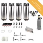 4 x Brand New Ball Lock Keg System Tap Kegerator Co2 Regulator Drip Tray Beer