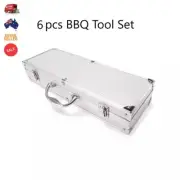 6pcs BBQ Tool Set Stainless Steel Outdoor Barbecue Accessory Grill CooK Mel eBay