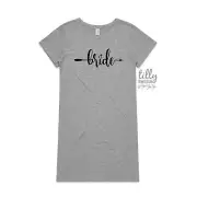 Bride Women's T-Shirt Dress, Wedding Gift, Wedding Party, Bridal Party,