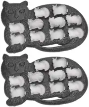 Fairly Odd Novelties Ice Cube Tray, Two Pack, Black Cat
