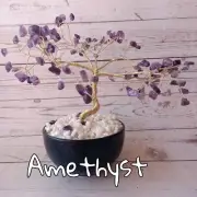 Amethyst Medium Gem Tree handmade 105 gems crystal tree feng shui good fortune