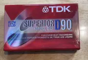 TDK Superior D90 Normal Bias Cassette Tape Sealed