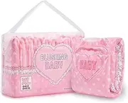 Littleforbig Printed Adult Brief Diapers 10 Pieces - Blushing Baby Pink(XL)