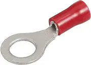 Narva Ring Terminal, 16 Pieces, Red, 6.3 mm Diameter
