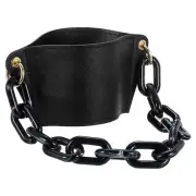 Water Bottle Carrier Holder with Acrylic Strap, 160x75mm Cup Holder, Black