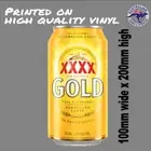 XXXX Can BEER 4x4 Mancave (100mm) Esky Fridge BOAT CAR Decal STICKER