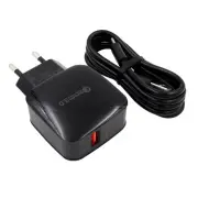 EU QC 3.0 Quick Charging Charger Adapter USB Data Cable For BlackBerry KEYone