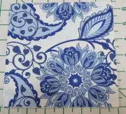 Three Decorative Luncheon Napkins for Decoupage "Serenity" in blues and white