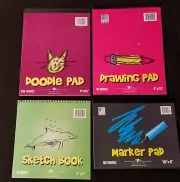 Roaring Spring - Lot / Set of 4 Pads: Includes Drawing, Doodle, Marker & Sketch