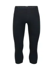 Icebreaker Merino 200 Oasis 3/4 Mens Thermal Leggings - Black - M