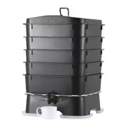 VEVOR 5-Tray Worm Composter, 44 QT/50 L Worm Compost Bin Outdoor and Indoor, Sustainable Design Worm Farm Kit, for Recycling Food Waste, Worm Castings