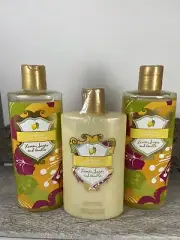 NEW! 3pc Victoria's Secret PARADISE LEMON & VANILLA SUGAR shower gel wash lotion