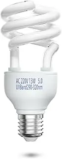 DoRight 5.0 13 W UVB Lamp, E27 Reptile Compact UVA UVB Lamp Terrarium, AC 220-240 V Animals Fluorescent Lamp for Lizard Chameleon Leopard Gecko Vivarium Turtle Tank Pack of 1