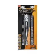 Gearwrench 1/4" SAE 120XP Locking Flex Head Ratchet & Stubby Socket Set #81391