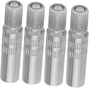 4pcs Chrome Plated Copper Tire Valve Stem Extenders for Easy Air Inflation Durable and Leak Valve Extensions for Cars and Motorcycles