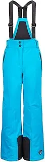[killtec] Girls' Gandara Jr Ski/Functional Pants with Zip-Off Bib, Snow Catcher and Edge Protection