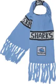 Cronulla Sharks NRL Traditional Bar Scarf Warm Winter Neckwear Game Day Gift