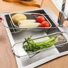 Versatile Sink Drainer Basket Fine Mesh Sink Strainer Dish Drying Rack Fruits