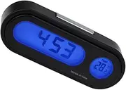 SOLUSTRE 1Pc Clock Mini Dashboard Clock Durable Material LED Backlight for Night Use Accurate Temperature Display for Vehicles