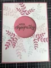 Card Set Of 4 Stampin Up For All Things WITH SYMPATHY Colorful Leaves