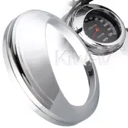 Chrome trim ring visor for 5" speedometer fits Harley '99-'15 Fat Boy FLSTF