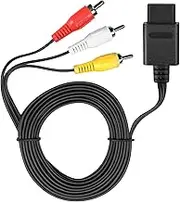 6Ft TV AV Composite Video Cable Cord Replacement Wire Cords for N64/ NGC Game Consoles, Super Nintendo Cables Game Consoles and TVs
