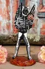 Black Skeleton Devil Man Face Mask Day of the Dead Clay Handmade Mexico Folk Art