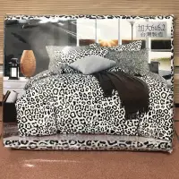 在飛比找蝦皮購物優惠-黑白豹紋款 床包四件式 精絲棉質 台灣製造