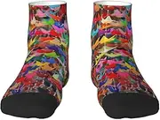 [JBYJBX] Origami Paper Cranes Print Adult Socks Womens Mens Workout Thermal Cozy All-Season Gift Holiday Articles Use