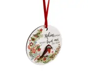 Robin Gift Remembrance Hanging Ornament, Christmas Robin Ornament