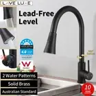 Lave Luxe Pull Out Spout Brass Kitchen Sink Basin Laundry Mixer Tap Faucet Black