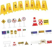 JOINPAYA Educational Traffic Barrier Toys Road Sign Simulation Games Boys and Girls Cognitive Development Toys Safe Fun Learning