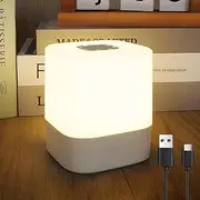 Taefuhnn Dimmable Baby Night Light with 3 Adjustable Lighting Modes, USB Rechargeable Touch Night Lamp for Kids Adults, Portable Small LED Light for Bedroom Feeding Bedside Nursery Nightstand