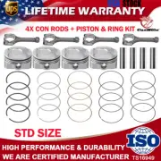 Piston & Rings Kit + 4X Con Rods for Hyundai Kia Accent Rio 1.6L DOHC 2012-2016