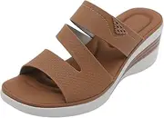 [Generic] New Lightweight Slippers Casual Sports Rhinestone Thick Bottom Metal Buckle Latex Large Size Adjustable Slides Women